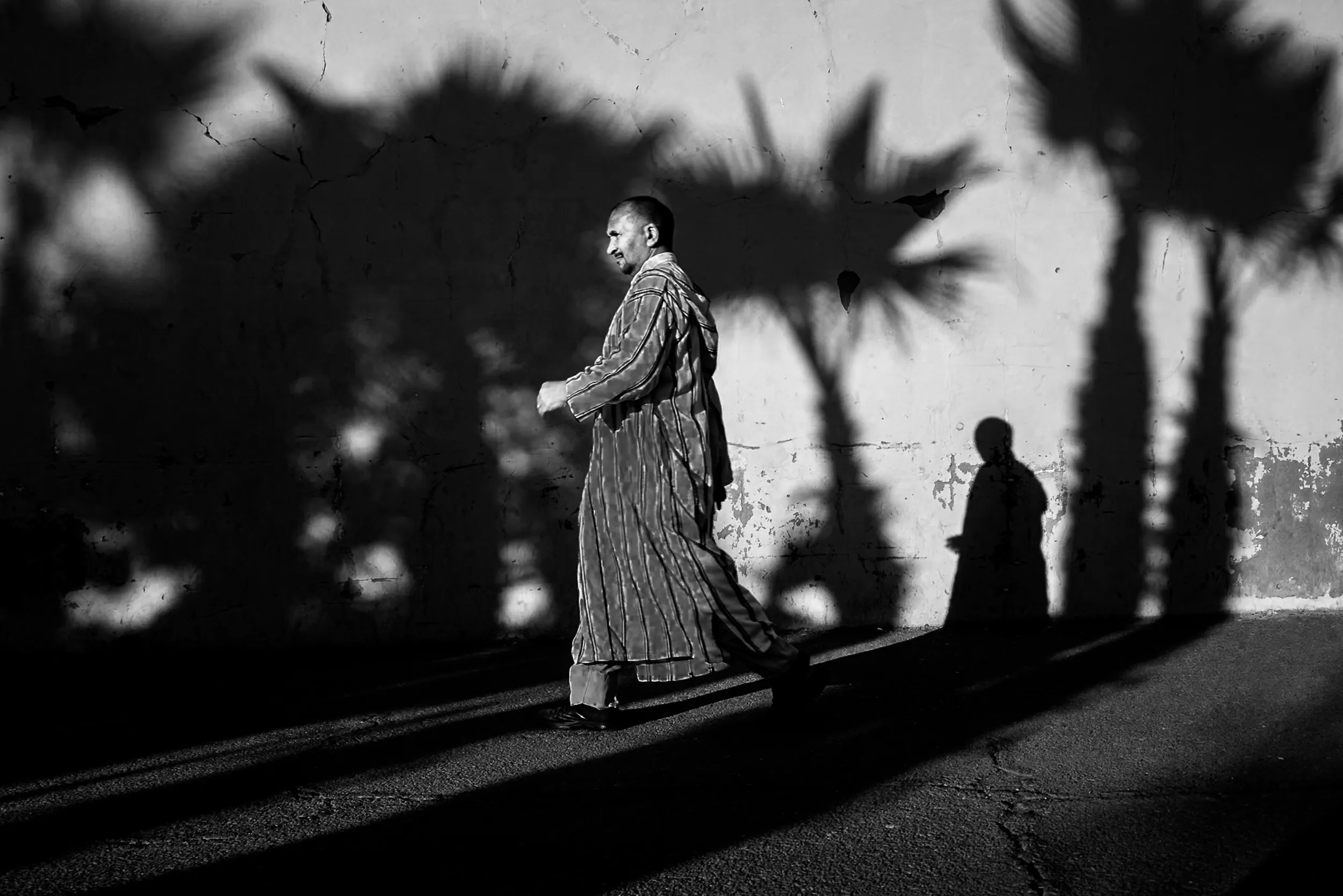 Striped Djellaba, Long Shadow
