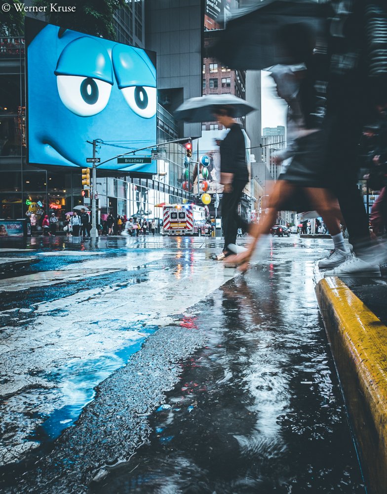 Crossing Beneath the Blue Face
