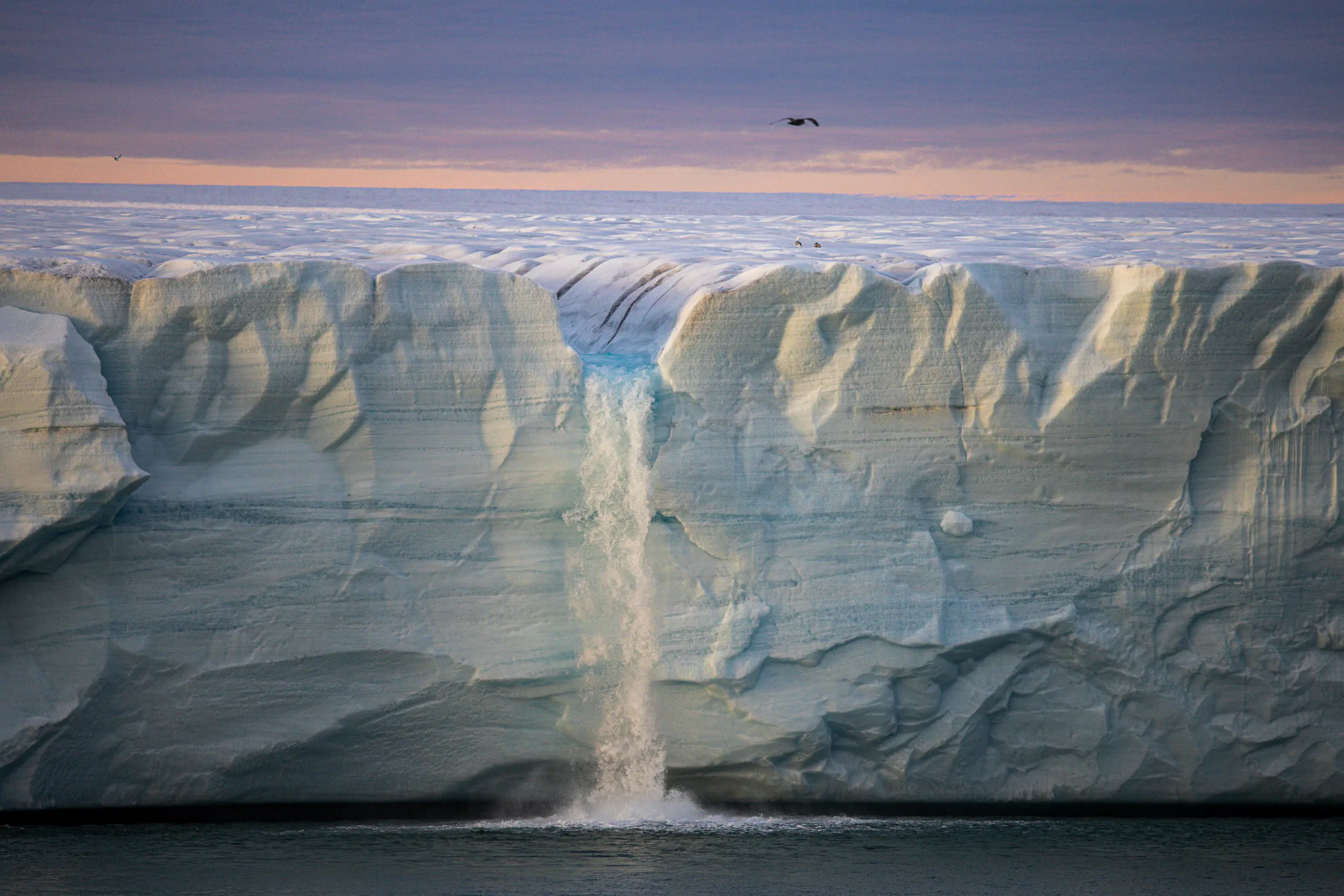 Meltwater's Evening Descent · Brasvellbreen, Svalbard