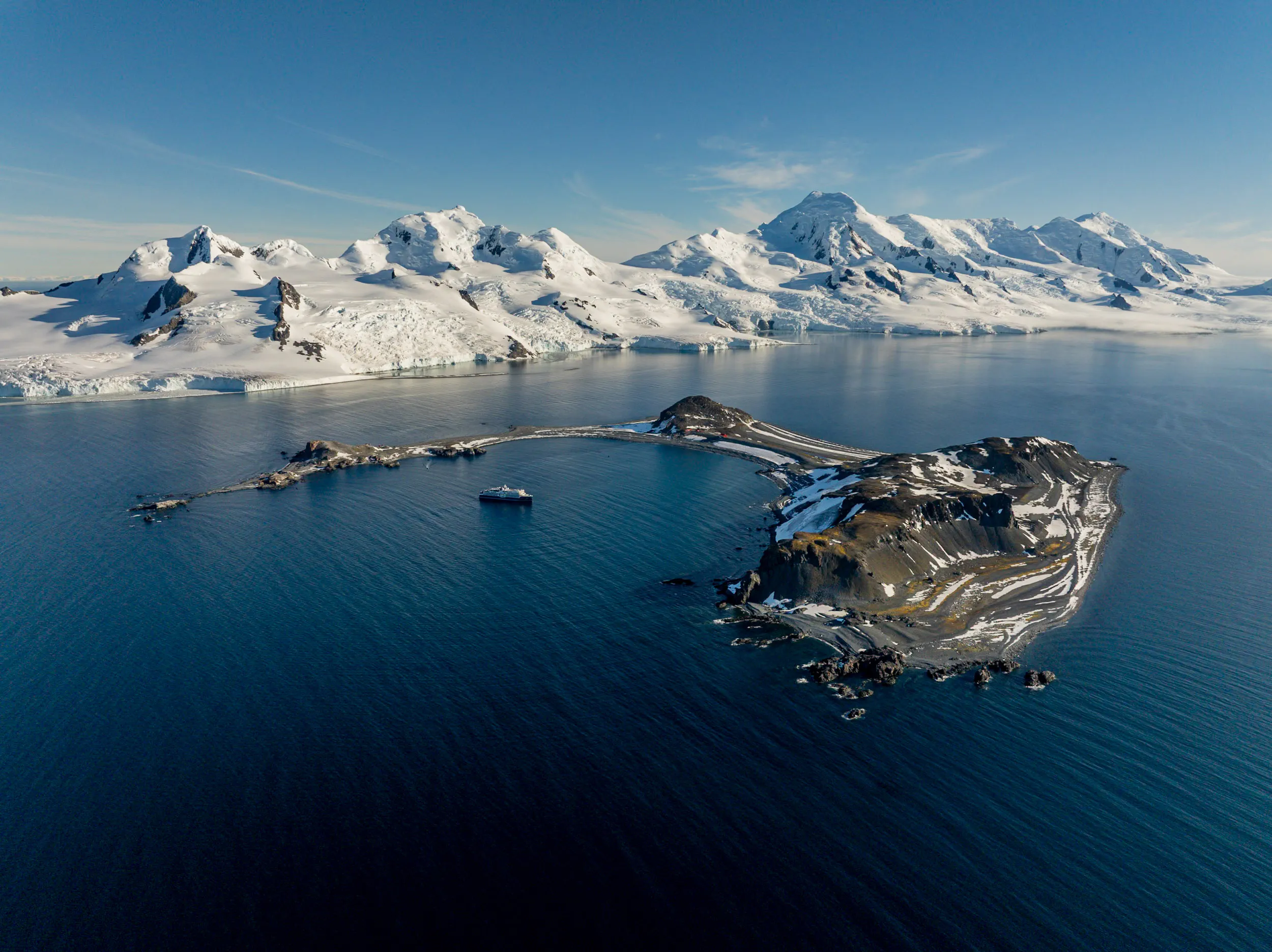 Anchored Beneath Giants · Half Moon Island, Antarctica