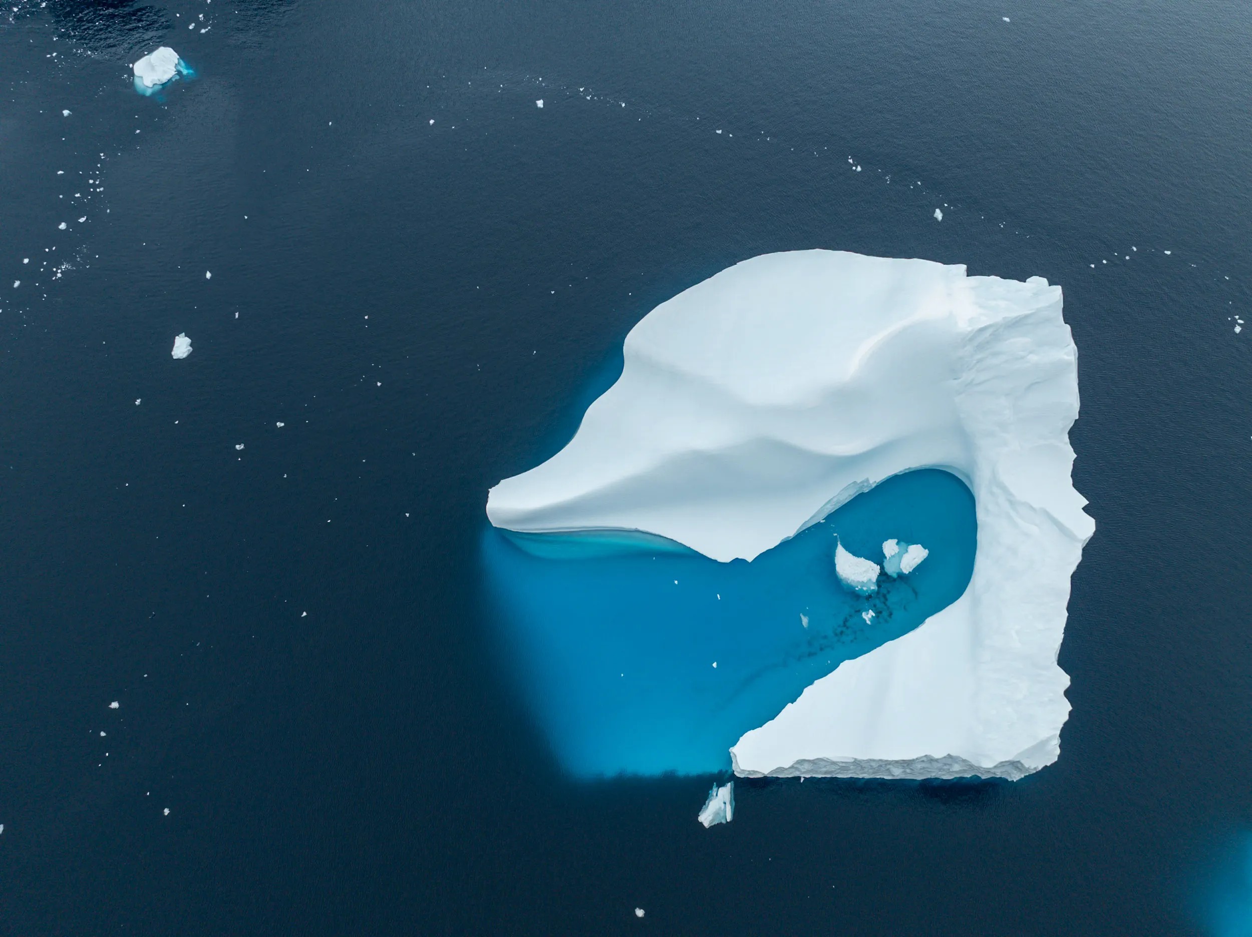 Aerial Reverie in Blue · Pleneau Island, Antarctica