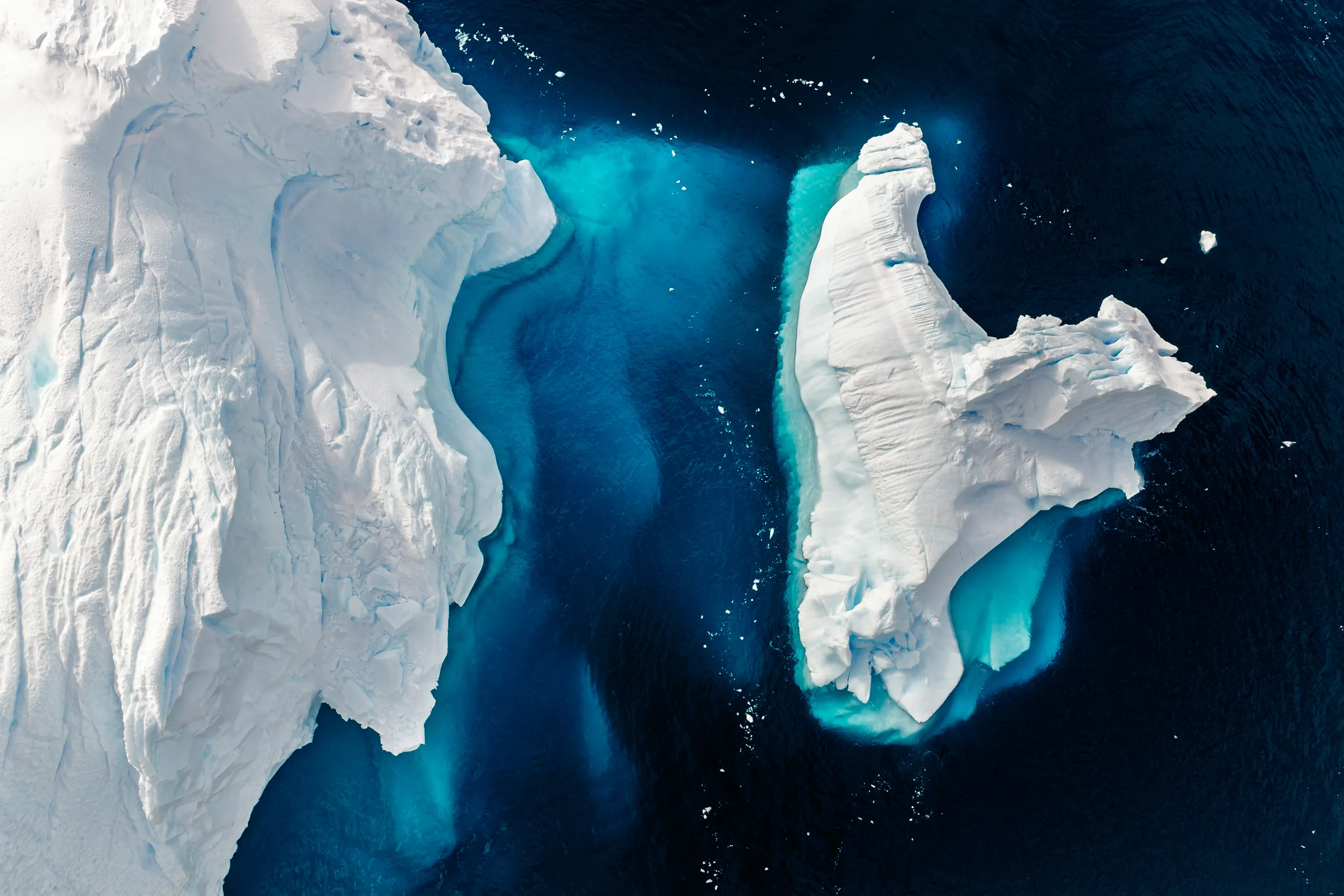 Two Sentinels, Turquoise Water · Portal Point, Antarctica