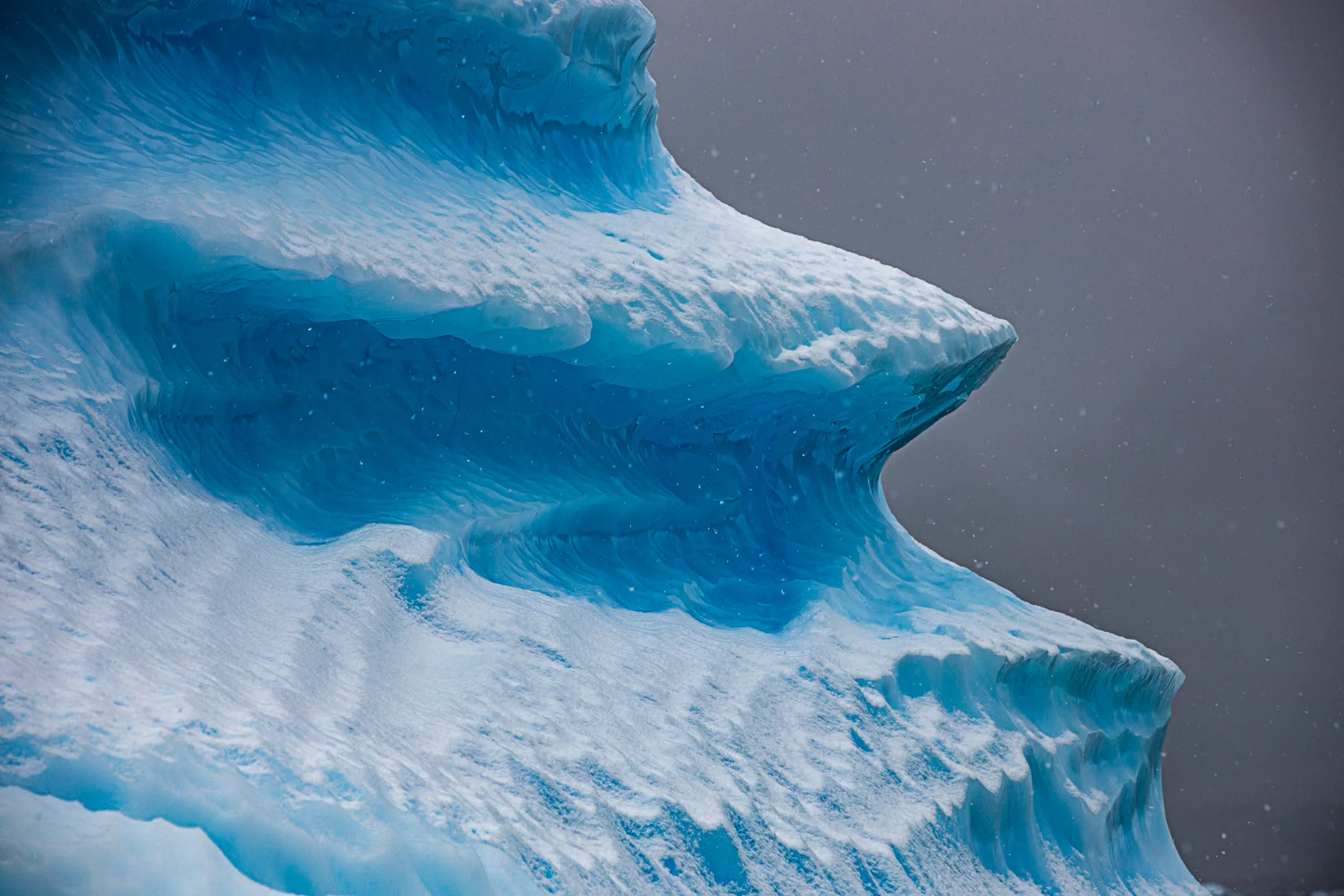 Snowfall on the Ice Wave · Wilhelmina Bay, Antarctica
